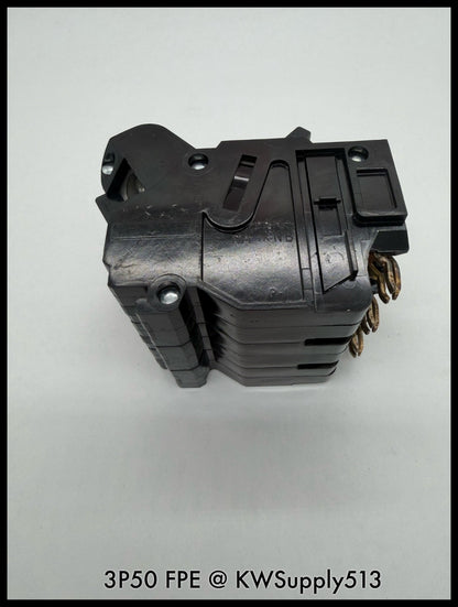 3P50~FPE 3P50 50A 3P 3PH 240VAC 10KA Molded Case Circuit Breaker-Used