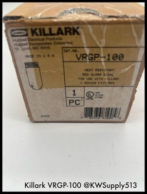 VRGP-100~Hubbell Killark ~VRGP-100~ Red Glass Globe~NIB Surplus