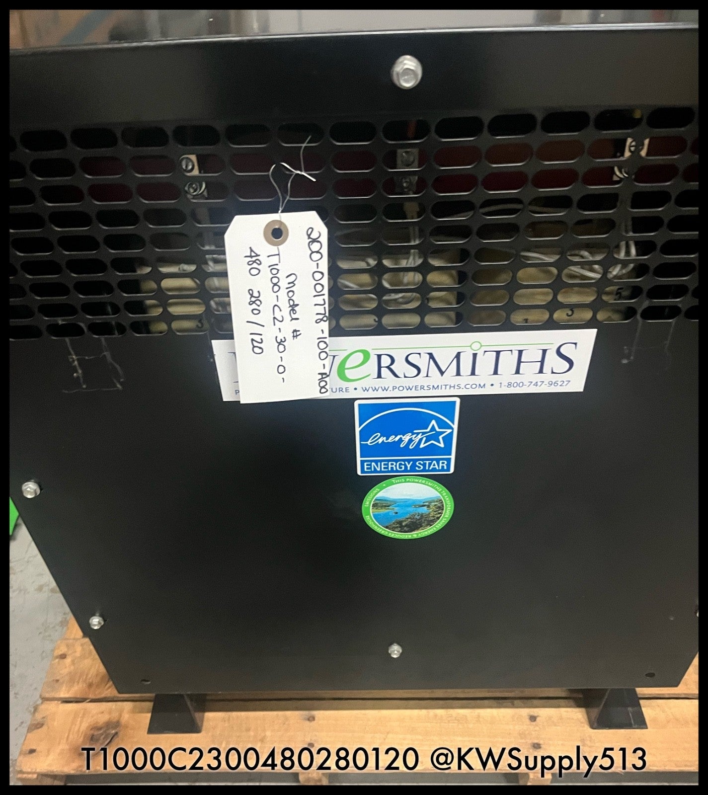 T1000-C2-30-0-480-208/120~Powersmith T1000-C2-30-0-480-208/120 Transformer-New