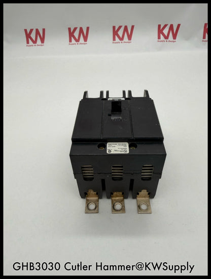GHB3030~Cutler Hammer GHB3030 30A 3P 3PH 480V Circuit Breaker-Used