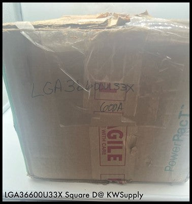LGA36600U33X~Square D LGA36600U33X 600A 3P 600V I-Line Circuit Breaker Used