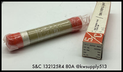 S&C 132125R4 ~ S&C 132125R4 80E Amp SM-5 Refill Unit 14.4kV  ~ Unused Surplus
