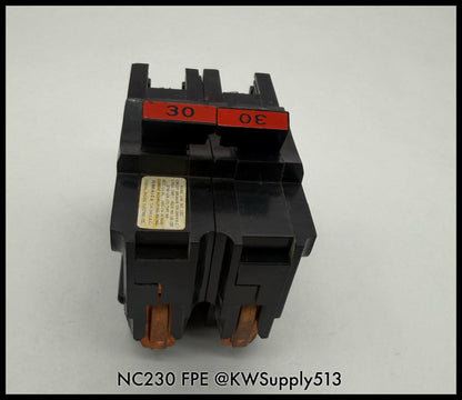 NC230~FPE NC230 30A 2P 120/240V Circuit Breaker-Used