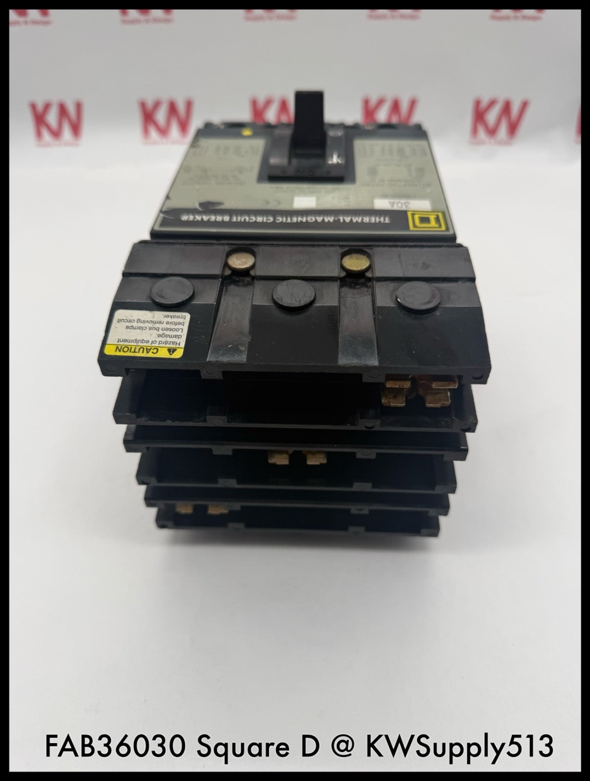 FAB36030~Square D FAB36030 30A 3P 3PH 600V 18ka I-Line Circuit Breaker-Used