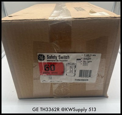 TH3362R~GE TH3362R 60A Heavy Duty Safety Switch 3P 600V Fusible Outdoor-Unused