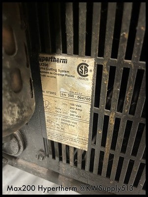 Max200~Hypertherm Maz200 Plasma Cutting System 200A Used AS IS.