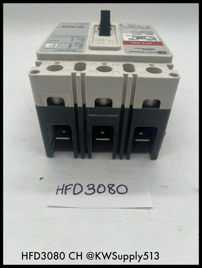 HFD3080~Culter Hammer HFD3080 80A 3P 600V HFD65K Circuit Breaker -Used