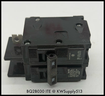 BQ2B030~ITE BQ2B030 30A 120/240VAC 2P 1PH TM Circuit Breaker-Used