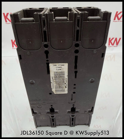 JDL36150~Square D JDL36150 150A 3P 3PH 600VAC 65KA Circuit Breaker -Used