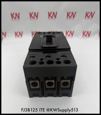 FJ3B125~ITE JF3B125 125A 3P 3PH 600V 14KA Circuit Breaker-Used