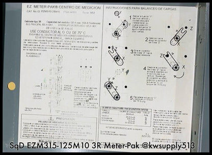 125A NEMA 3R EZ 5 Socket Meter-Pak-EZM315125M10
