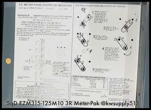 125A NEMA 3R EZ 5 Socket Meter-Pak-EZM315125M10