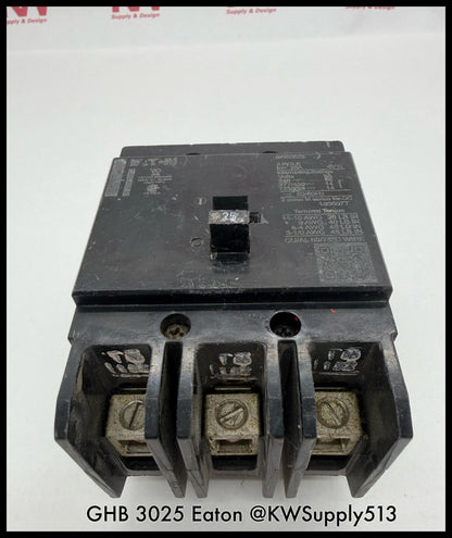 GHB3025~Eaton GHB3025 25A 480VAC Molded Case Circuit Breaker -Used