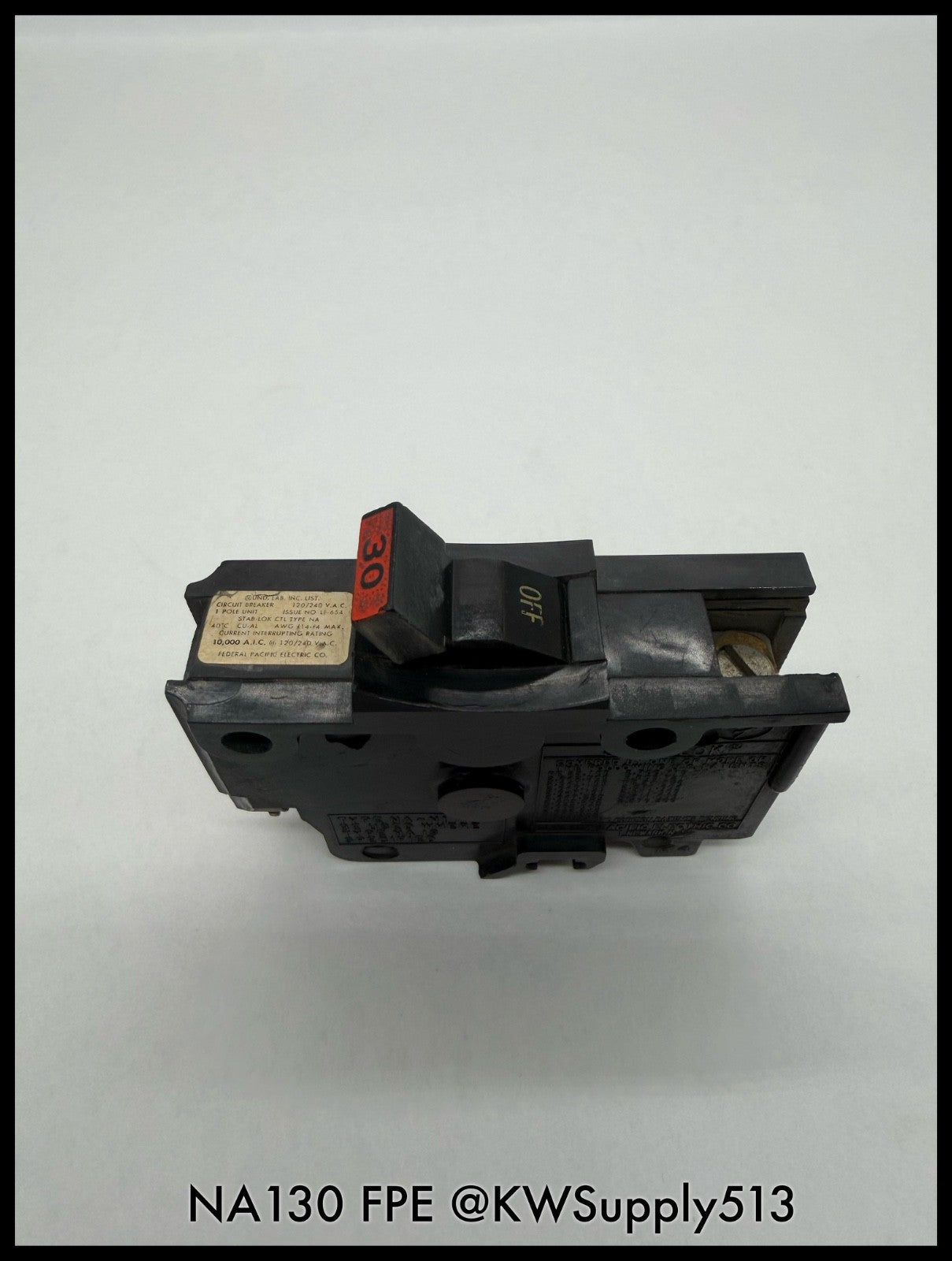 NA130~FPE NA130 30A 1P 120/240VAC MCCB-USED