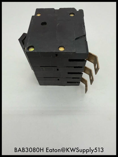 BAB3080H~Eaton BAB3080H 80A 240V 3P 3PH 10KA Circuit Breaker-Used