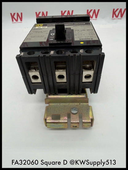 FA32060~Square D FA32060 60A 240V 3P 3PH 10KA I-Line Circuit Breaker-Used
