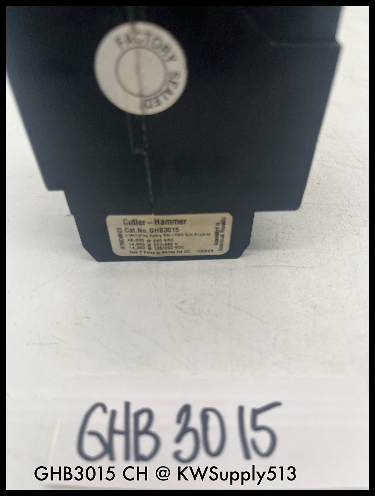 GHB3015~Cutler Hammer GHB3015 15A 3P 480V/277V Circuit Breaker-Used