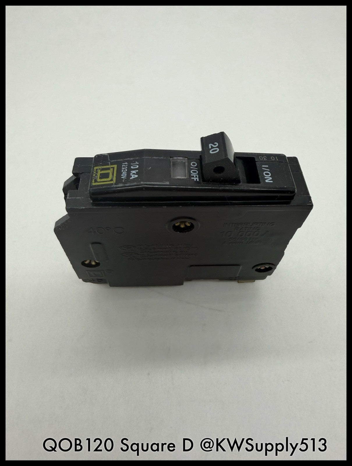 QOB120~Square D QOB120 20A 1P 120V Circuit Breaker-Used