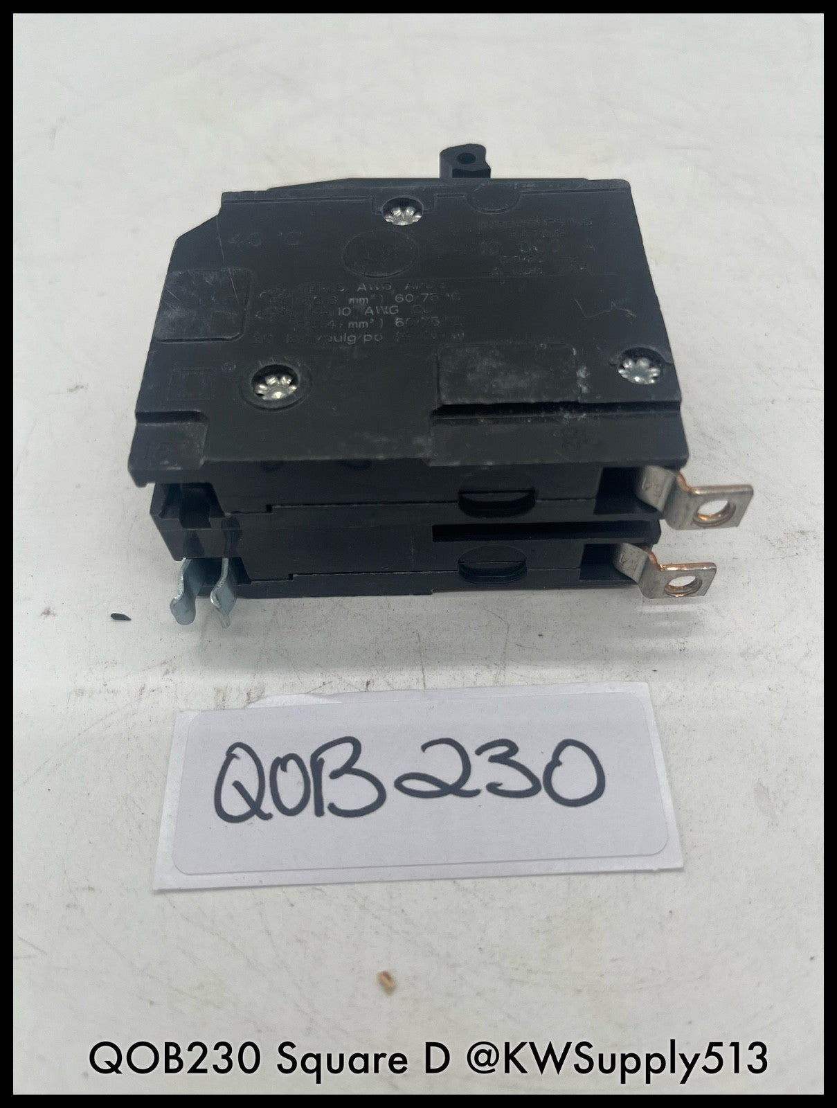 QOB230~Square D QOB230 30A 2P 120/240V  10KA Mini Circuit Breaker-Used