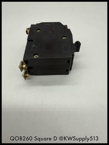 QOB260~Square D QOB260 60A 2P 240VAC 10KA TM LI Circuit Breaker-Used