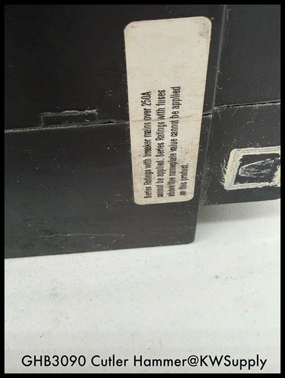 GHB3090~Cutler Hammer GHB3090 90A 480VAC Circuit Breaker-Used