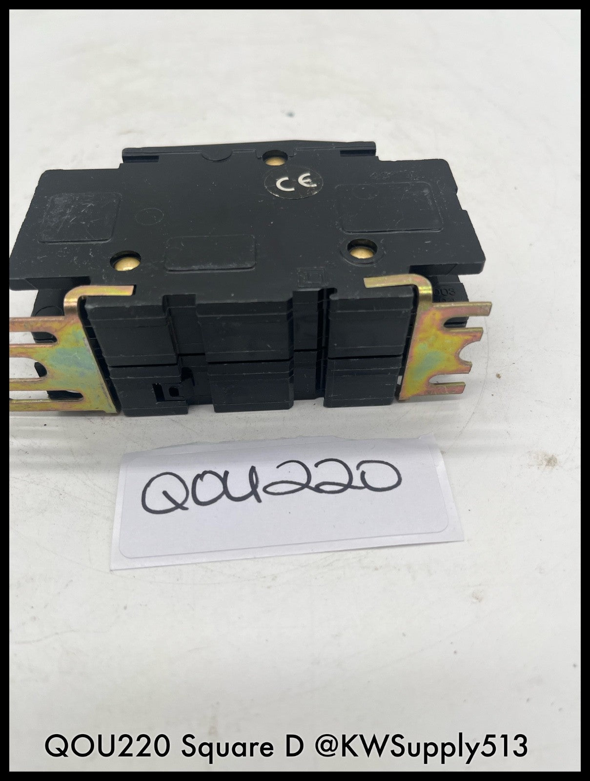 QOU220~Square D QOU220 20A 2P 120/240V 10KA Mini Circuit Breaker-Used