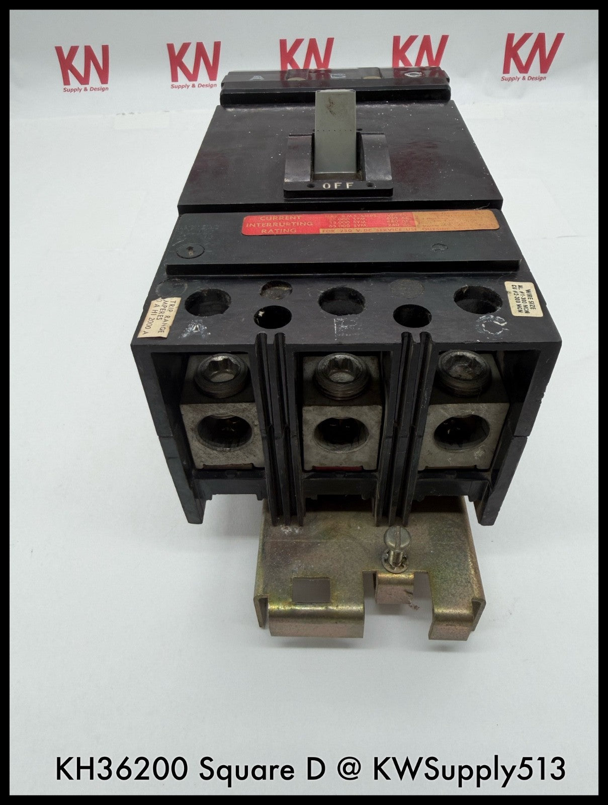 KH36200~Square D KH36200 200A 3P 3PH 600VAC I-Line Circuit Breaker-Used