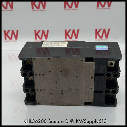 KHL36200~Square D KHL36200 200A 3P 3PH 600V Circuit Breaker-Used