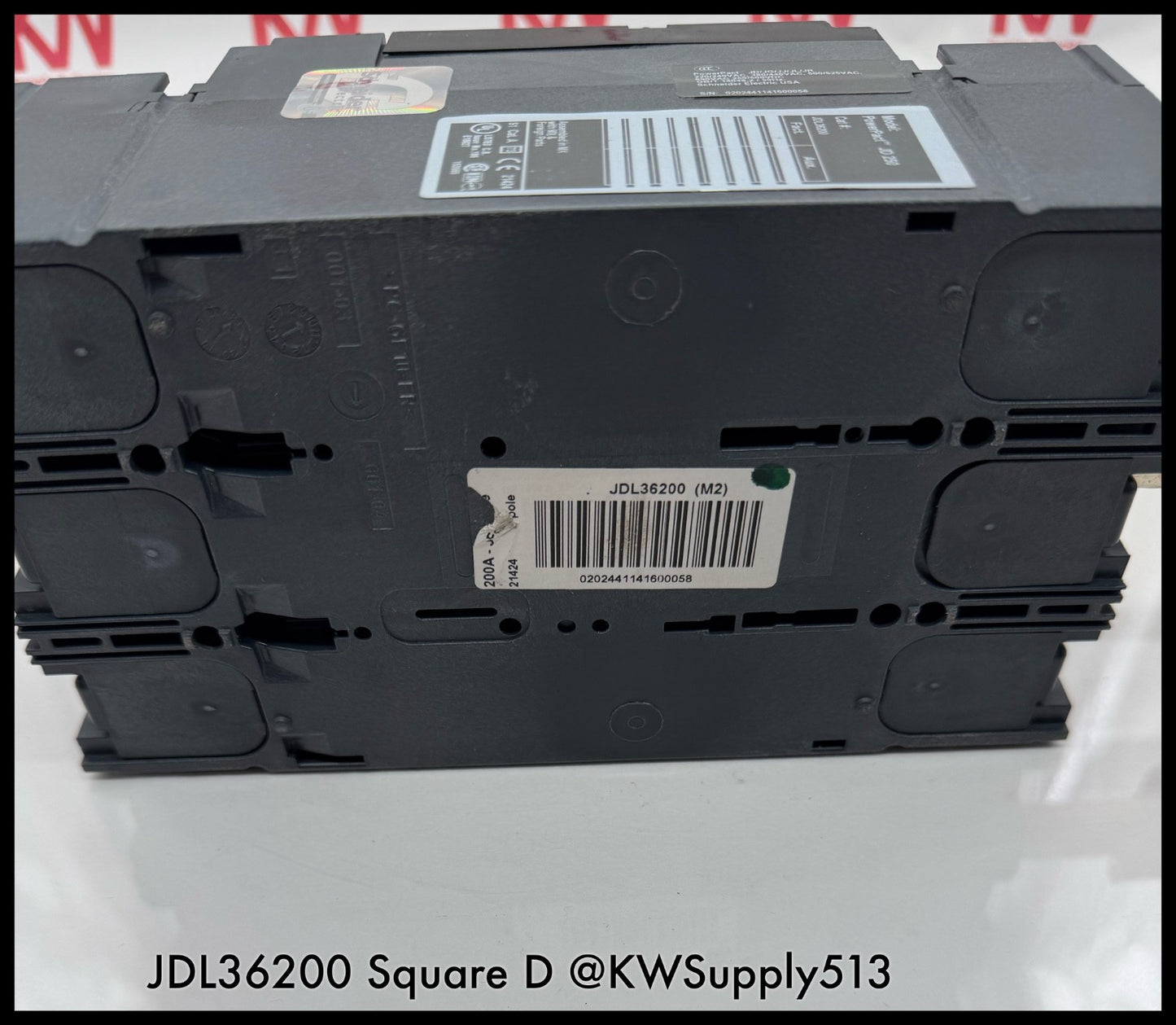 JDL36200~Square D JDL36200 200A 600VAC 3P 3PH 18KA Circuit Breaker-Used