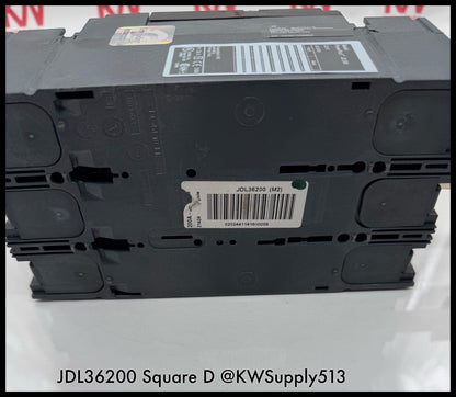 JDL36200~Square D JDL36200 200A 600VAC 3P 3PH 18KA Circuit Breaker-Used