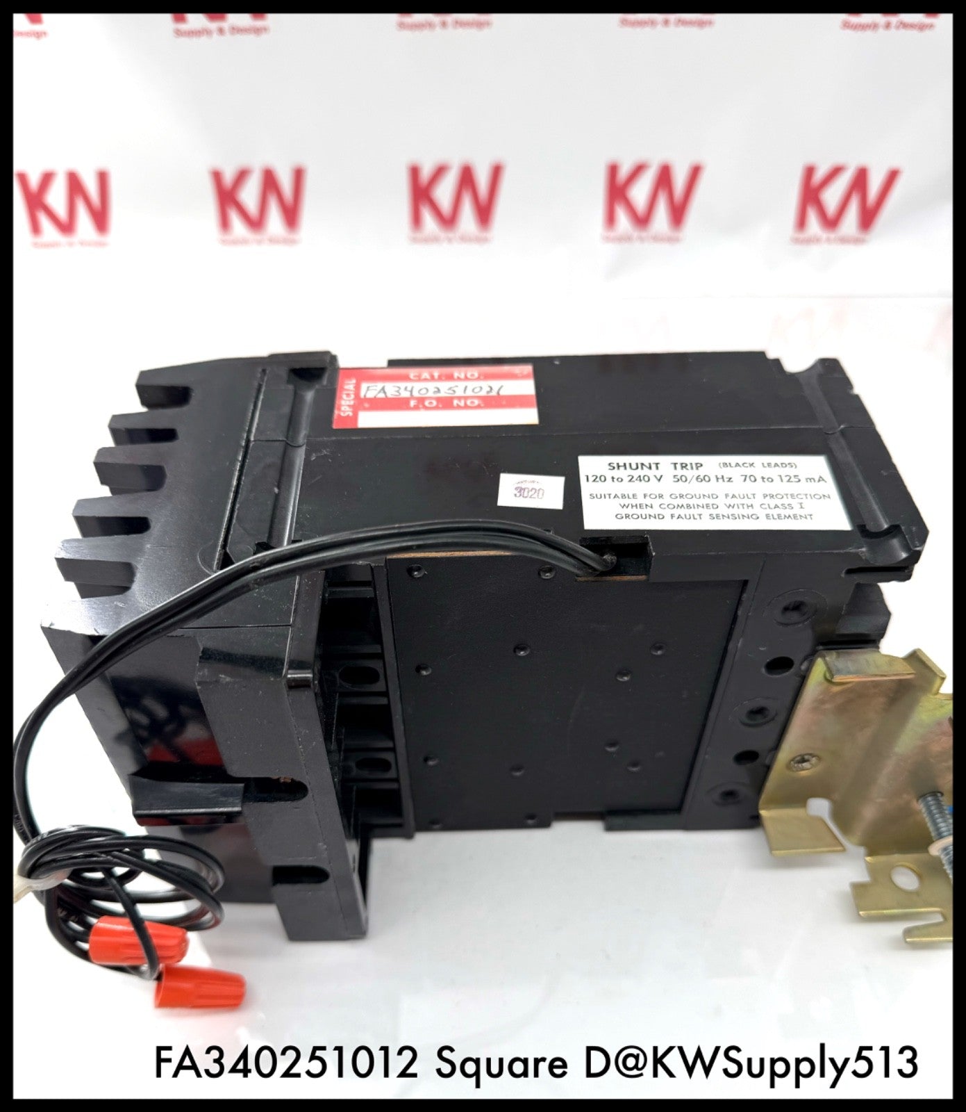 FA340251021~Square D FA340251021 25A 3P 3PH TM Circuit Breaker with Shunt -Used