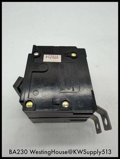 BA230~Westing House BA230 30A 120/240V 10KA Molded Case Circuit Breaker-Used