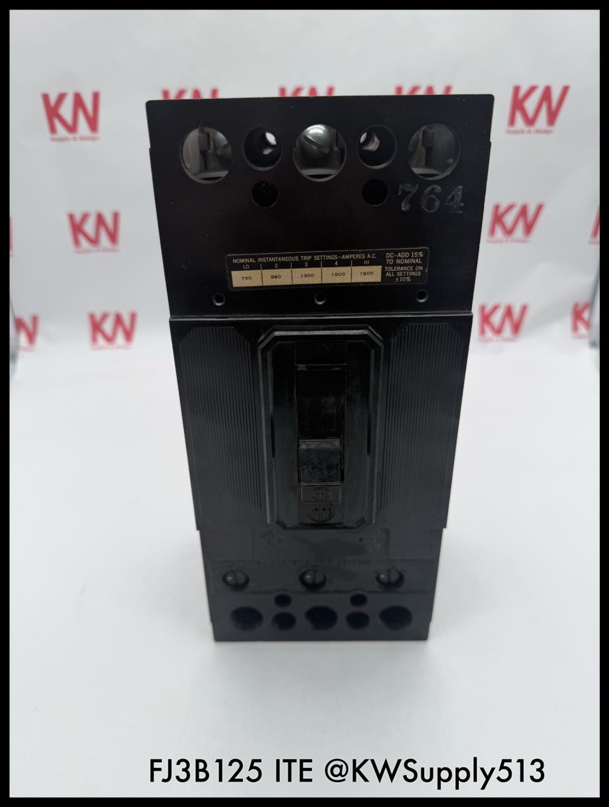 FJ3B125~ITE JF3B125 125A 3P 3PH 600V 14KA Circuit Breaker-Used