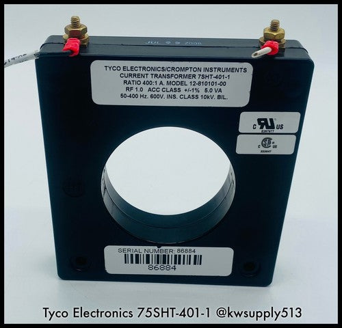 7SHT-401-1 ~ Tyco Electronics / Crompton 7SHT-401-1 400:1A Current Transformer