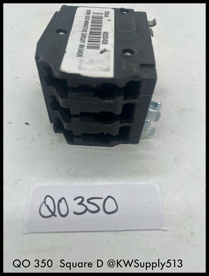 QO350~Square D QOB350 50A 3P 120/240V 10KA Mini Circuit Breaker-Used