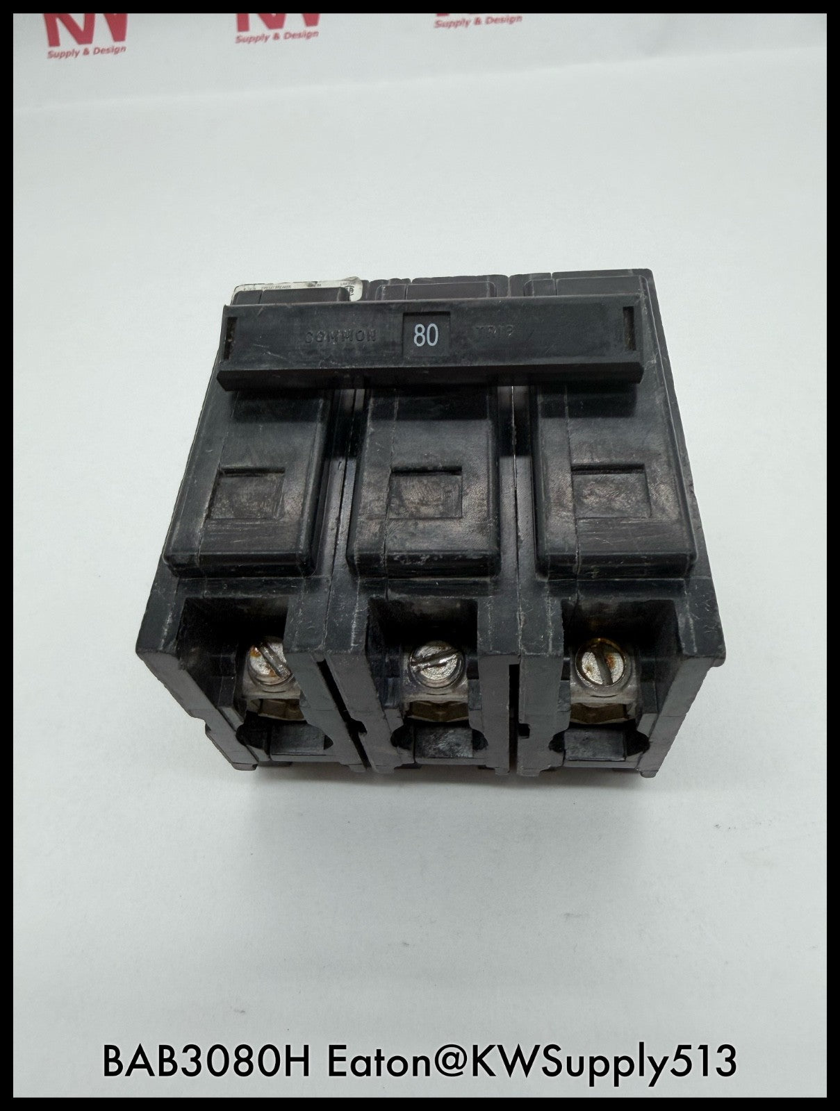 BAB3080H~Eaton BAB3080H 80A 240V 3P 3PH 10KA Circuit Breaker-Used