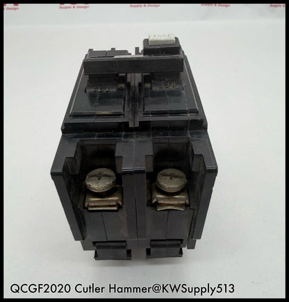 QCGF2020~Cutler Hammer QCGF2020 20A 120/240V 2P 10KA Circuit Breaker-Used