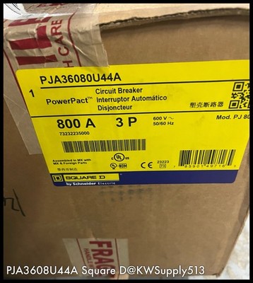 PJA36080U44A ~ Square D PJA36080U44A  800A I-Line Circuit Breaker Unused Surplus