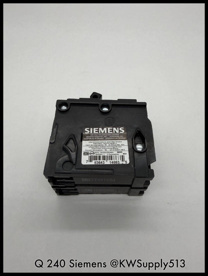 Q240~Siemens Q240 40A 2P 1PH 240VAC 10KA Circuit Breaker-Used