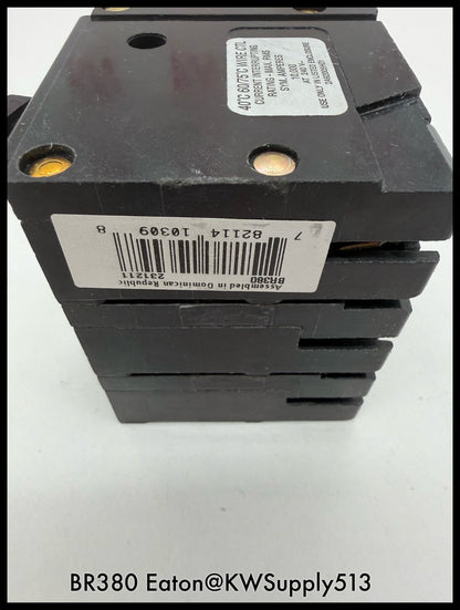 BR380~Eaton BR380 80A 240V 3P 10KA Circuit Breaker-Used
