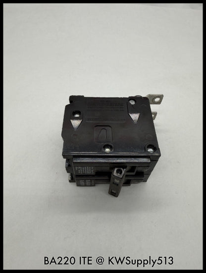 B220~ITE B220 20A 120/240VAC 2P 1PH 10KA TM Circuit Breaker-Used