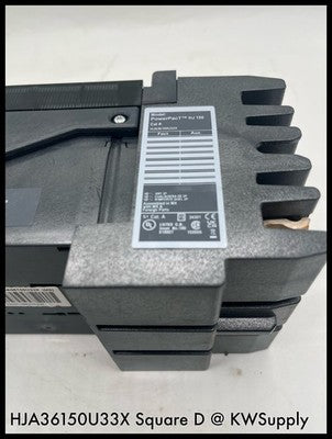 HJA36150U33X~Square D HJA36150U33X 150A 3P 600V A-Line Circuit Breaker Unused