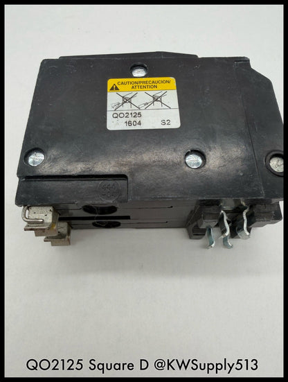 QO2125~Square D QO2125 125A 2P 240V TM LI 10KA Circuit Breaker-Used