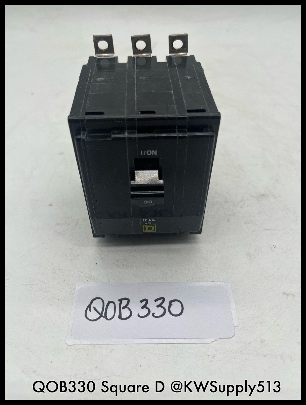QOB330~Square D QO330 30A 3P 120/240V 10KA Mini Circuit Breaker-Used