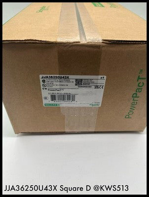 JJA36250U43X~Square D JJA36250U43X 250A 3P Circuit Breaker Unused Surplus