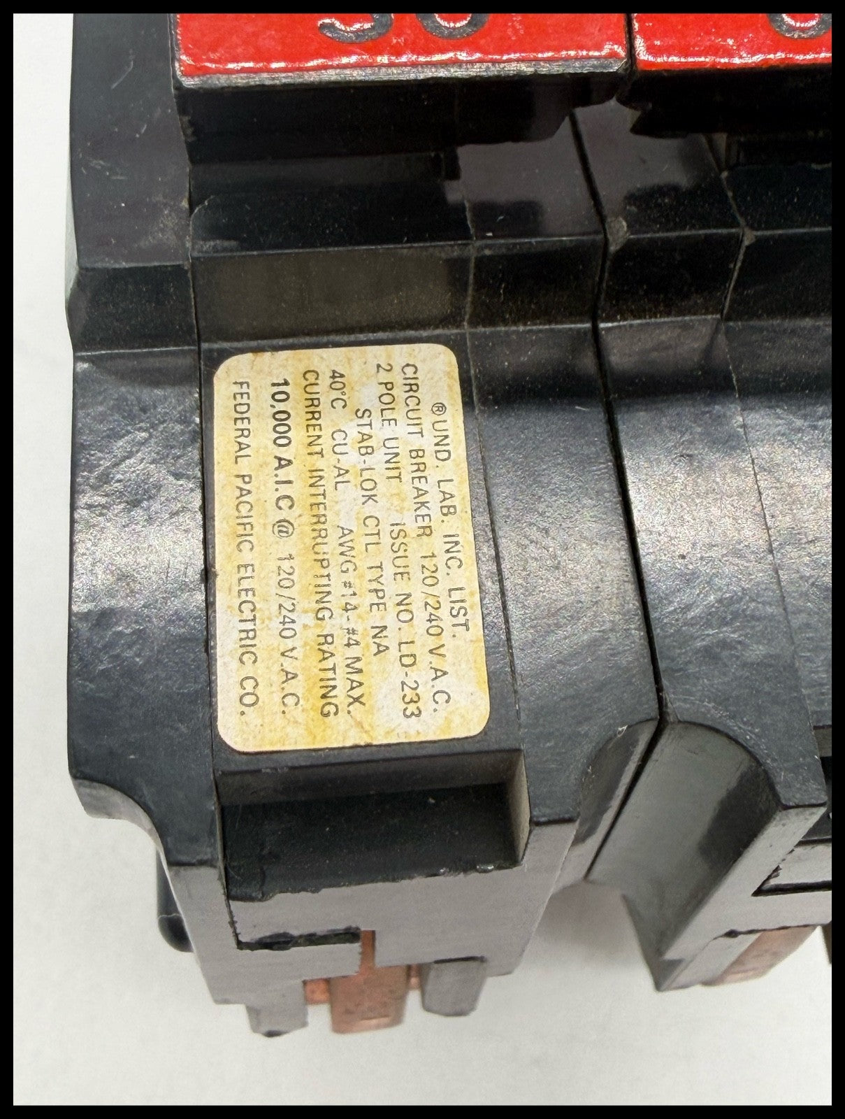 NC230~FPE NC230 30A 2P 120/240V Circuit Breaker-Used