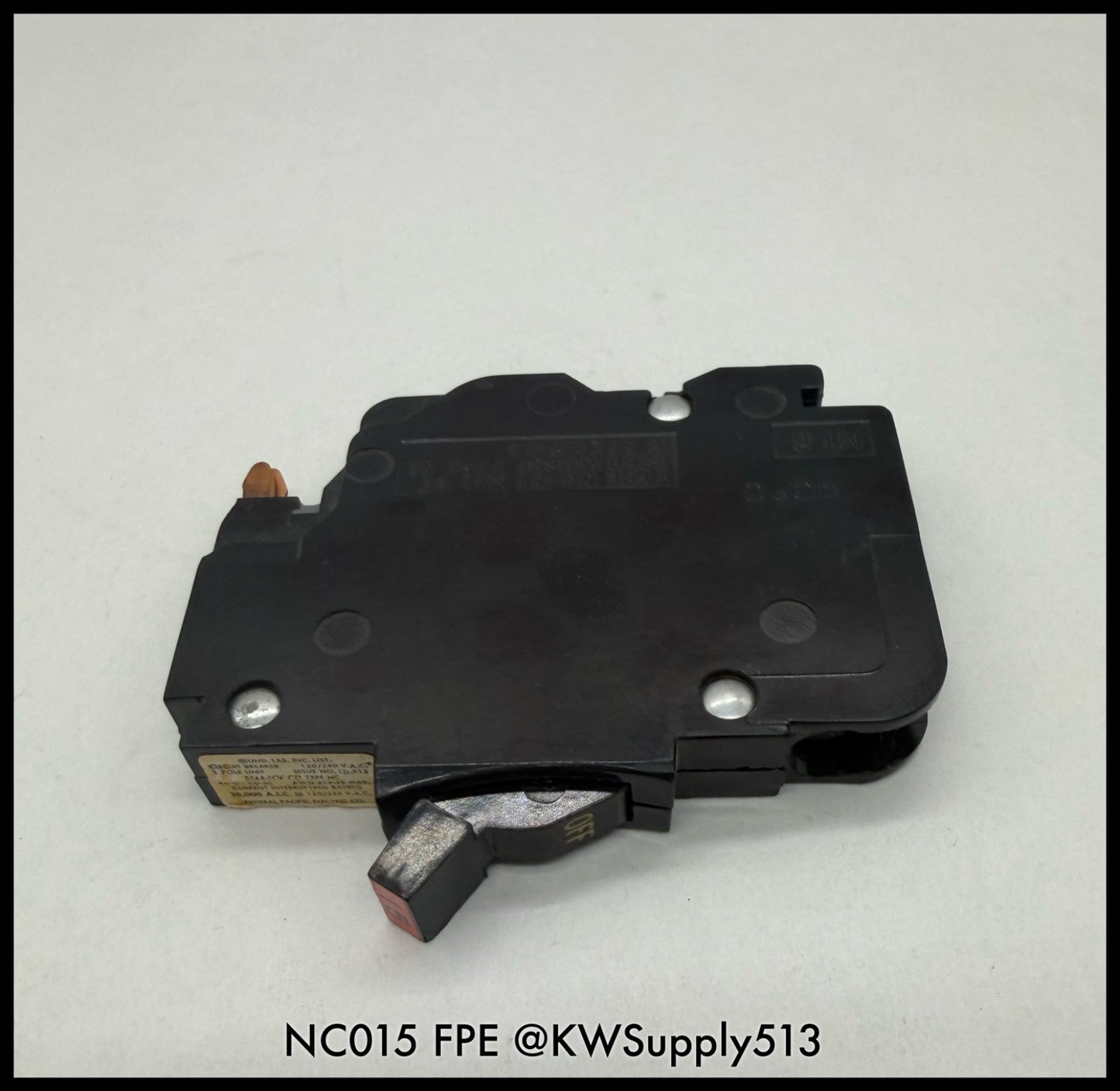NC015~FPE NC015 15A 1P 120V 10KA Circuit Breaker-Used