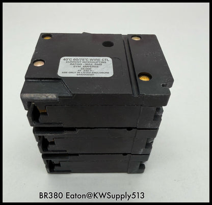 BR380~Eaton BR380 80A 240V 3P 10KA Circuit Breaker-Used