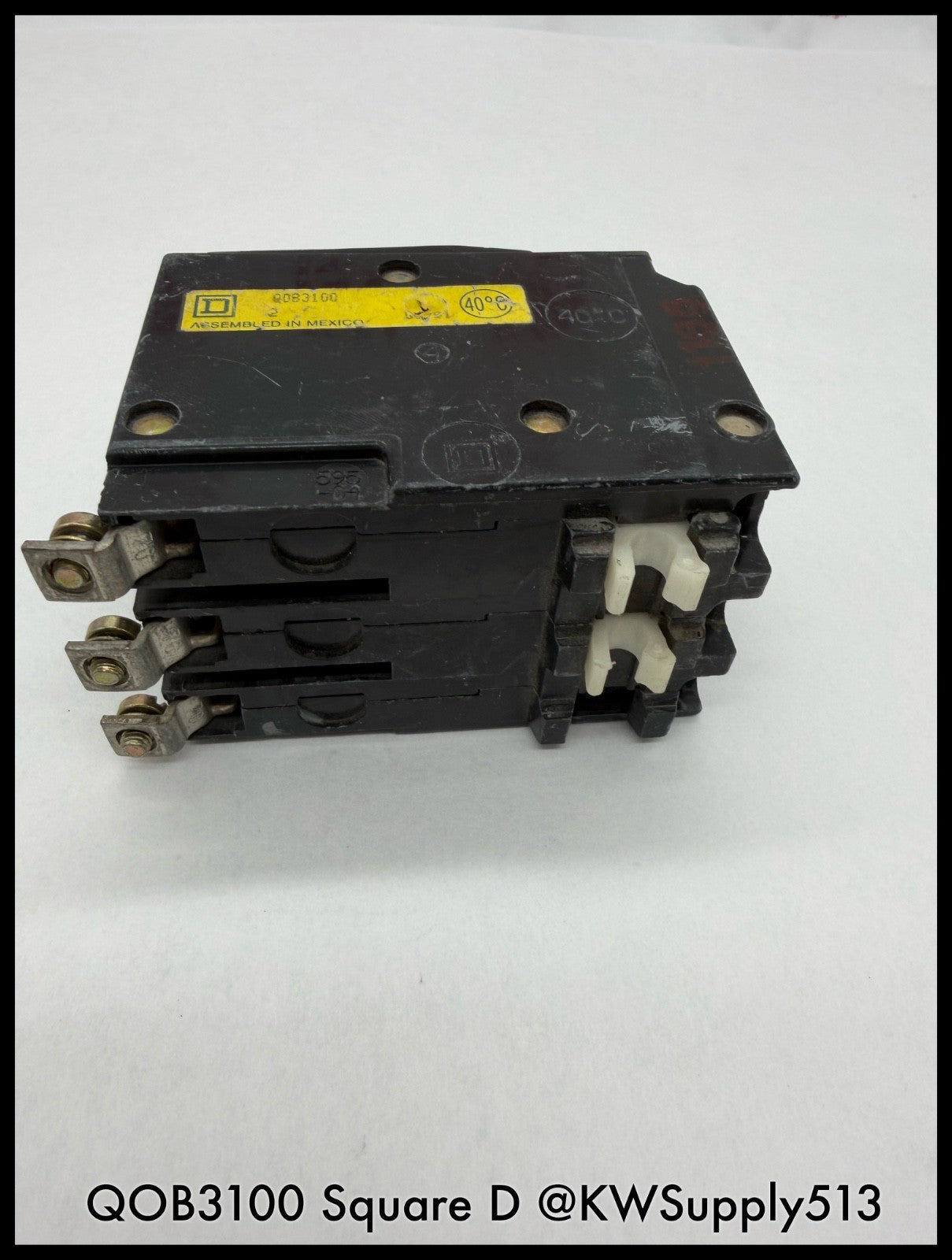 QOB3100~Square D QOB3100 100A 3P 3PH 240VAC 10KA Mini Circuit Breaker-Used