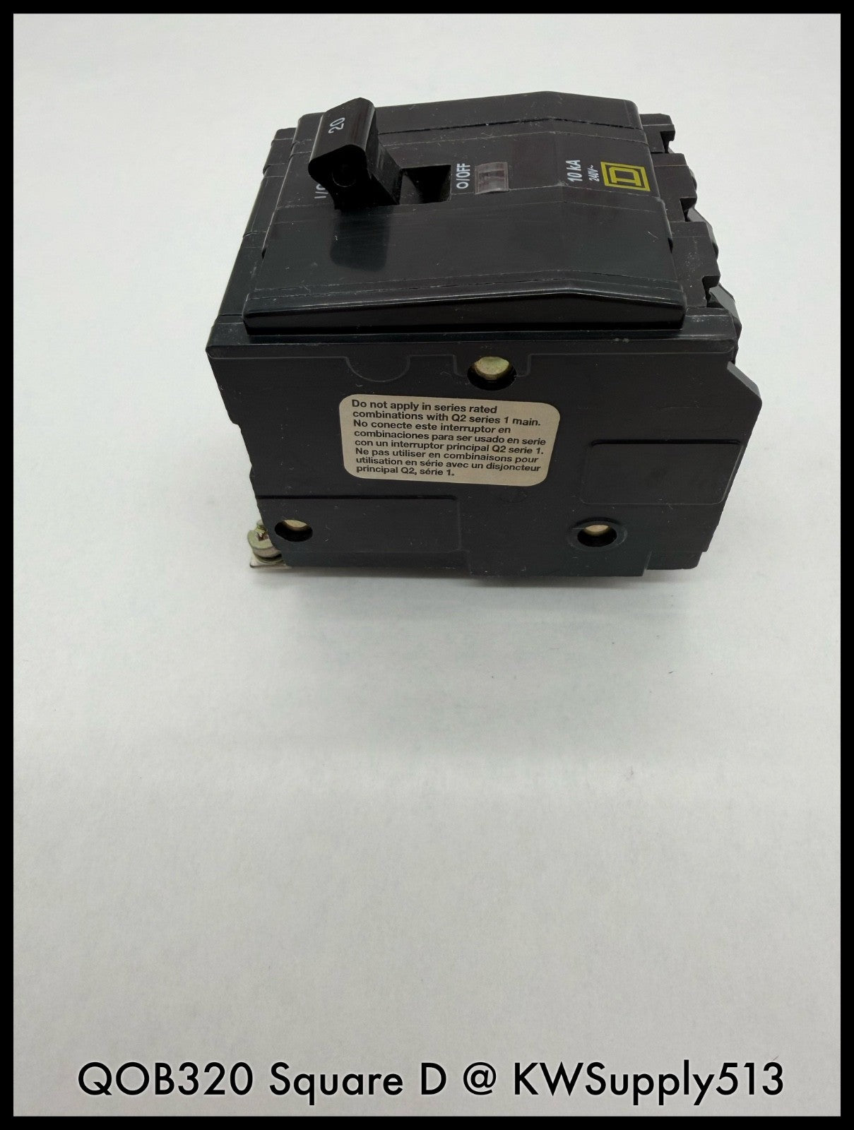 QOB320~Square D QOB320 20A 3P 3PH 240VAC 10KA TM Mini Circuit Breaker-Used